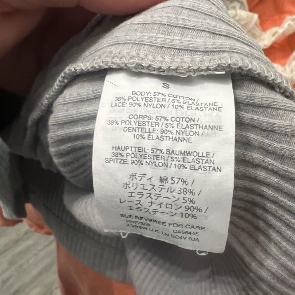 J. Crew Gray Camisole with White Lace Trim - Picture 8 of 8